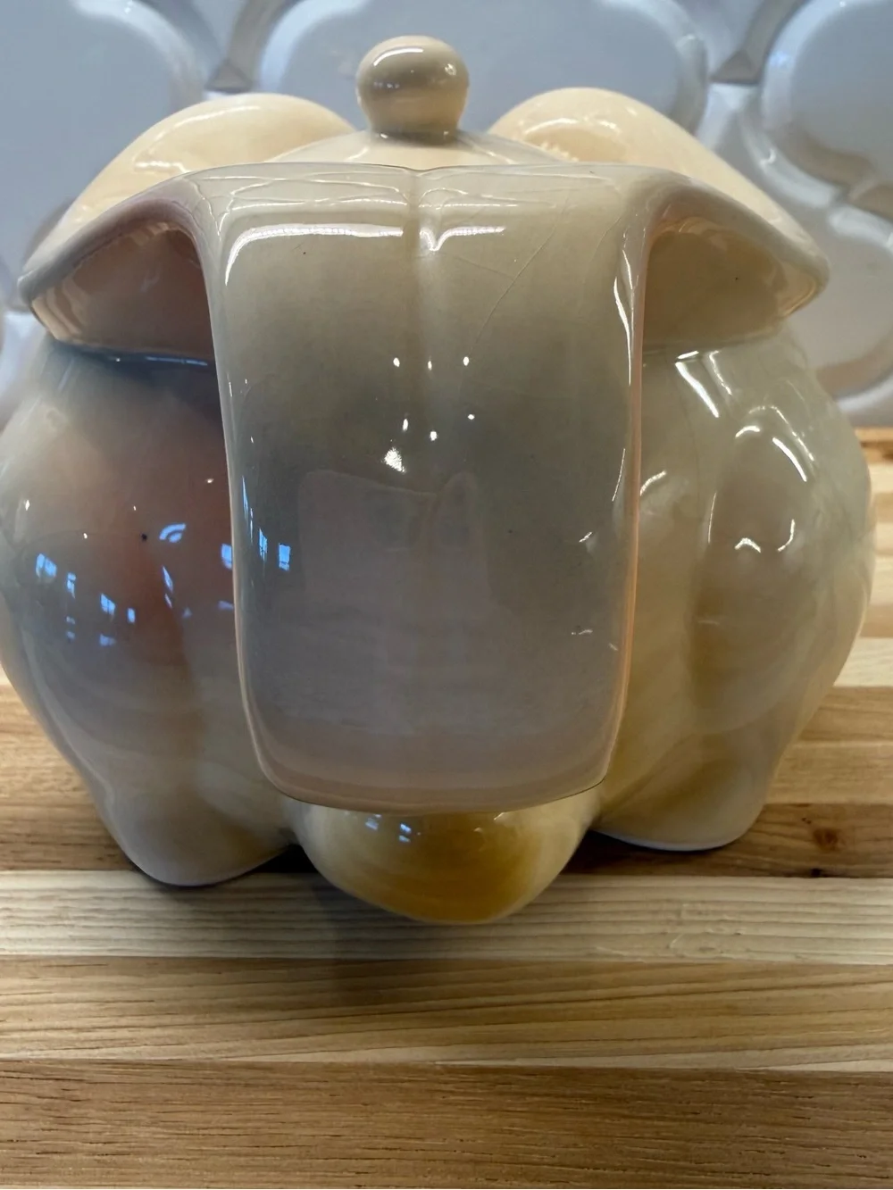 Magic Cabin Vintage Ceramic Bunny Rabbit Teapot Woodland Friends Cream Adorable!